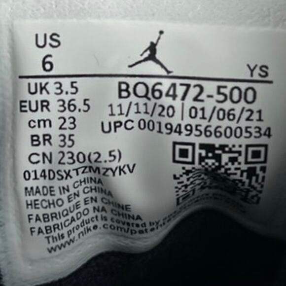 Nike Air Jordan Mid Barely Rose White Pink Lace Up Athletic Sneaker Shoes Size 6 - Picture 6 of 6